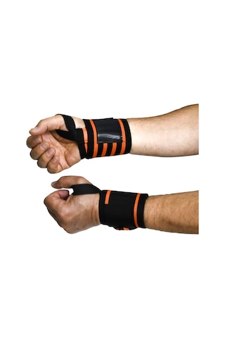 Ciwaa Cwa-934 Fitness Crossfit Pro Ağırlık Bilekliği Wrist Wraps Turuncu
