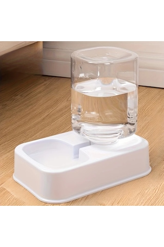 Honeybeeshop Beyaz Su Kabı Plastik Evcil Hayvan Kaseleri Seti Kedi Ve Köpekler İçin Dayanıklı Yemek Ve Su Kapları