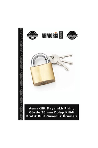 Asmakilit Dayanıklı Pirinç Gövde 38 Mm Dolap Kilidi Pratik Kilit Güvenlik Ürünleri