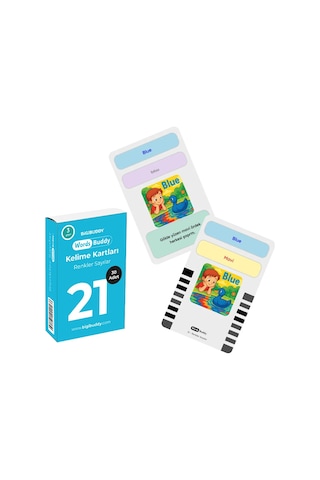 Bigibuddy Wordsbuddy Çocuklar İçin Türkçe İngilizce Temel Öğrenim Paketi 90 Kart 3'lü Set Cihaz Hariç