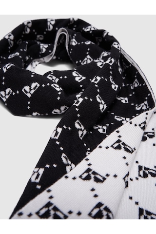 Perspective Siyah - Ekru Kadın Atkı 22470009 001