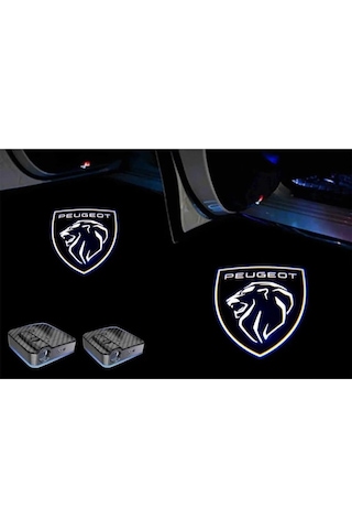 Yeni Peugeot Kapı Altı Logosu 2 Adettir Pilli Ve Mesafe Sensörlüdür Yapıştırmalı Üründür