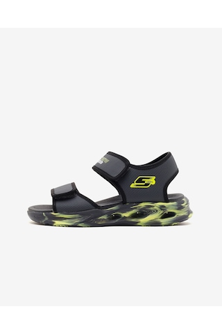 Skechers Sola Glow Sandal Büyük Erkek Çocuk Gri Işıklı Sandalet 407032l Ccbk Gri