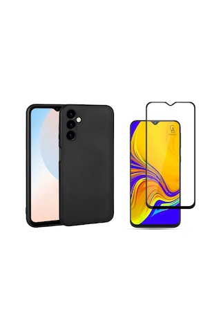 Samsung Galaxy Uyumlu A24 İle Soft Yumuşak Telefon Kılıfı Ve 5d Tam Kaplayan Cam Ekran Koruyucu