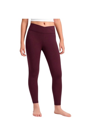 Erdem Kıds Kız Çocuk Cepli Kruvaze Kemer Yüksek Bel, Günlük, Koşu, Yürüyüş, Yoga, Spor, Egzersiz, Fitness Tayt Bordo Bordo