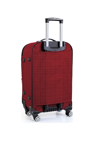 Oleets 8 Tekerli Su Geçirmez Ultra Kalite Kumaş Orta Boy Valiz Bordo