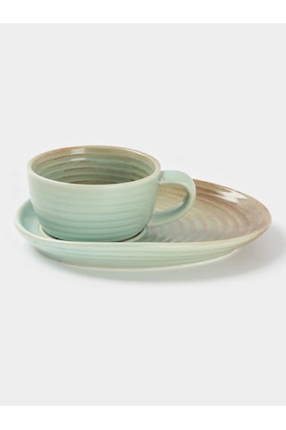 Sima-lend & Magistro Çay Ve Kahve Kupası 300 Ml "sand Ripples" Tabağıyla Birlikte 376606764 Gri