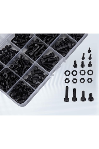 Venoa İcsp600 İmbus Civata Somun Pul Seti M3, M4, M5 Çantalı 600 Parça Diğer