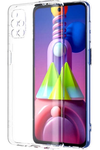 Galaxy M31S Kılıf Zore Kamera Korumalı Süper Silikon Kılıf Renksiz