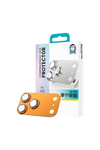 Apple Uyumlu iPhone 17 Pro Max Benks Glass Warrior Anti Reflective Metal Kamera Lens Koruyucu Turuncu