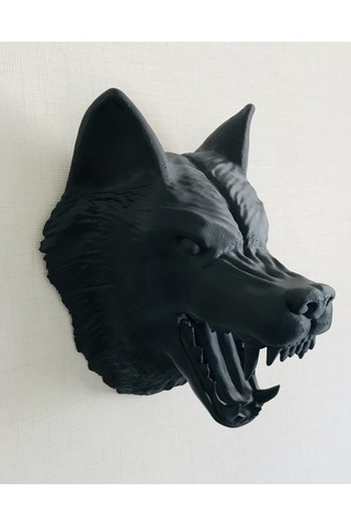 Siyah Kurt - Kulaklık Tutucu Ve Duvar Dekorasyonu