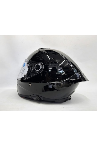 Mt Thunder 4sv R Pure Parlak Siyah Şefaf Vizörlü Kask - Iç Güneş Vizörlü Sİyah