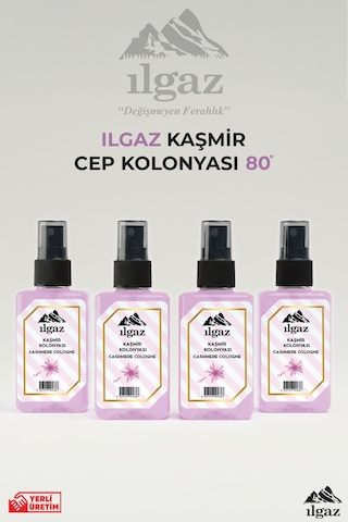 Kaşmir Sprey Kolonya Cep Boy Elegance Series 4'lü Eko Paket - 4x50 Ml
