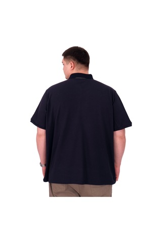 Mode Xl Büyük Beden Erkek T-shirt Polo Yaka Real U25309 Lacivert Lacivert