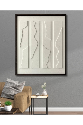 Dekoratif Minimal, 3d Kum Dokulu El Yapımı Soyut Tablo, Tabloda Yeni Boyut-57501