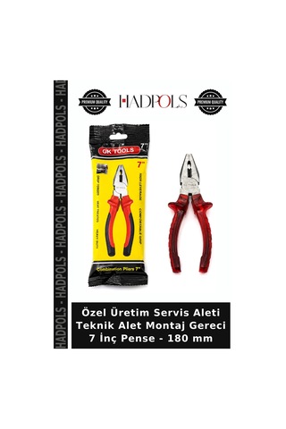 Özel Üretim Servis Aleti Teknik Alet Montaj Gereci 7 İnç Pense - 180 Mm