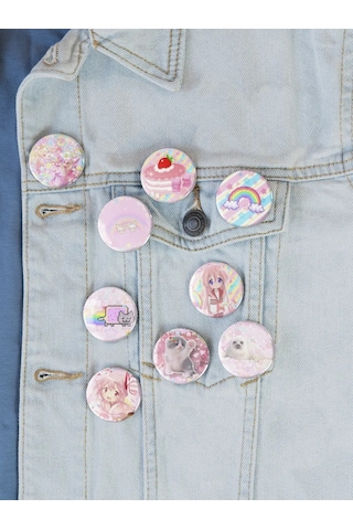 Anikoya Cutecore Sırt Çantası Rozetleri 327521740 Pembe