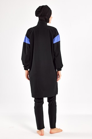 Spor Likra Tam Kapalı Tesettür Mayo 1226 Siyah09 Siyah09