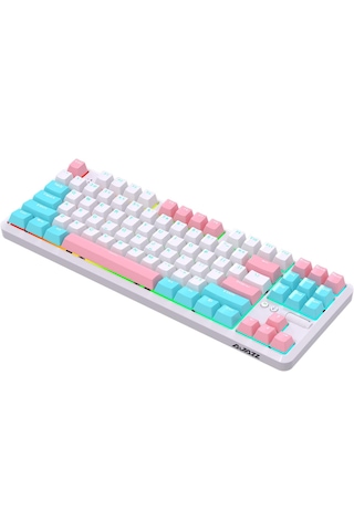 K870t Pro Beyaz Mekanik Klavye + Aj139 V2 Beyaz Oyuncu Mouse Set