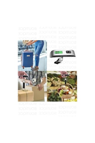 Dijital Işıklı Elektronik Bagaj Tartısı - 50kg Kapasite Açık Beyaz