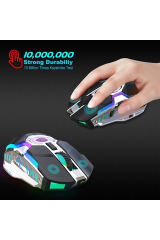 Novahub Hxsj T30 Kablosuz Rgb Oyun Faresi - 2400dpi, 2.4ghz, Şarj Edilebilir Pil, 10m Kablosuz Bağlantı 001
