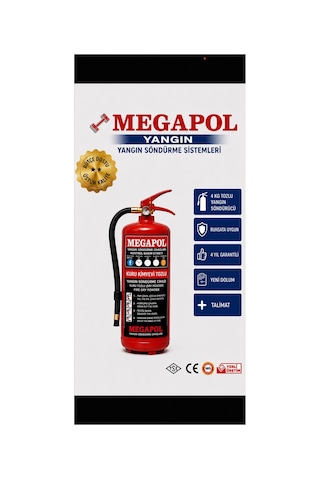 4 Kg Marin Tekne Sertifikalı Abc Kuru Kimya Tozlu Yangın Söndürme Cihazı, Yangın Söndürme Tüpü, Yangın Söndürücü, Yangın Söndürme Cihazları