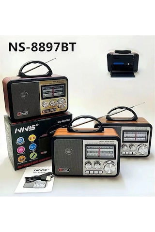 Nns Ns-8897 Orta Boy Retro, Nostaljik, Ahşap Tasarım Radyo 5468