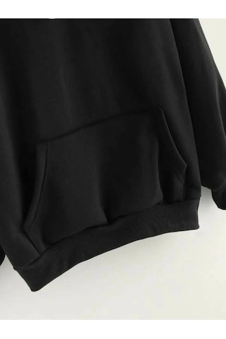 Startmore Polızeı Baskılı Kapişonlu Sweatshırt Siyah