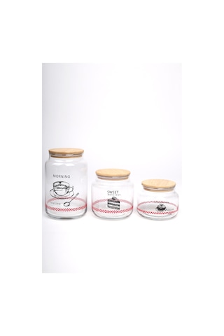 Rakle Toskana Jar 3'lü Kavanoz Seti 970 Cc/ 635 Cc/ 430 Cc Renkli