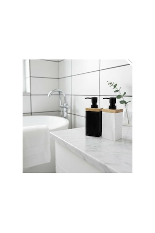 Akrilik Lüks Kare Sıvı Sabunluk, Mutfak Banyo Lavabo Üstü Sabunluk-kare Tasarım Asorti Siyah,gri Ve Beyaz