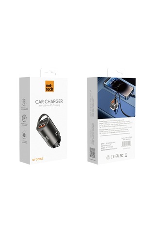 Nettech Nt-cch05 30w Pd& Qc 3.0 Çift Portlu Metal Araç Şarjı Siyah