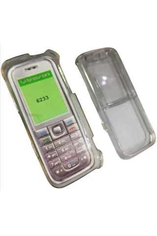 Nokia 6233 Uyumlu Telefon Koruyucu Şeffaf Mika Kapak -