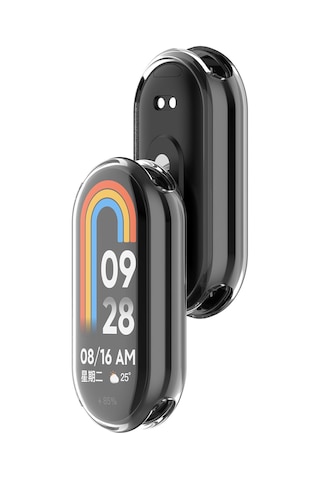 Xiaomi Mi Band 8 Mi Band 9 Şeffaf Silikon Kasa Ve Ekran Koruyucu