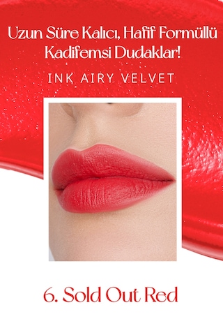 Peripera Ink Airy Velvet Ruj 6 Sold Out Red