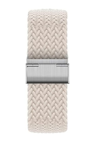 Samsung Galaxy Watch 8 40mm / 44mm / 46mm Classic Uyumlu Metal Clips Kumaş Örgü Akıllı Saat Kordon