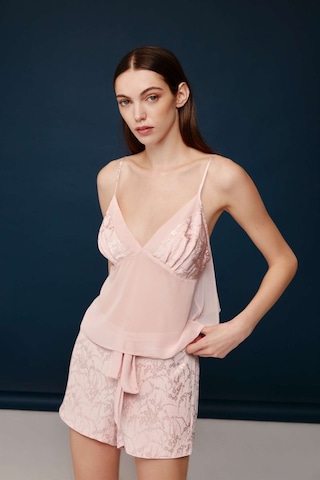 Bonnie&Clyde - Kadın Pudra Viskon Şort Takımı  30014 Pudra