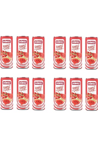 Dimes Karpuz Çilek Aromalı İçecek 250 Ml X 12 Adet
