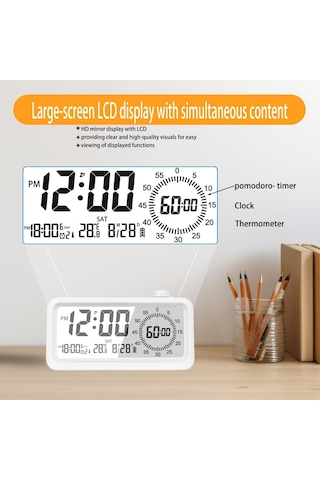 Dijital Mutfak Zamanlayıcı, 60 Dakika Görsel Zamanlayıcı Çalar Saat Çift Ekranlı Lcd Zaman Hatırlatma, Çocukların Sınıf Öğrenimi İçin Ev Okul Öğrenme Araçları, Öğretmen Masa Saati Çok Renkli