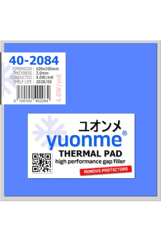 Yuonme Termal Ped / Thermal Pad 2.0mm 4.0w/mk 100x100mm 40-2084