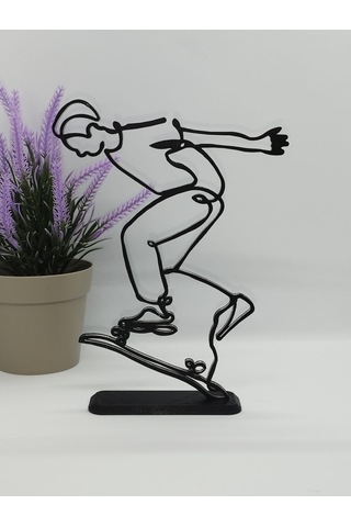 Kaykaycı Masa Dekor Hediye Fikri Sanat Heykeli