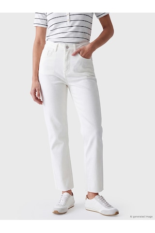 Lcw Jeans Beyaz Yüksek Bel Flare Fit Kadın Jean Pantolon