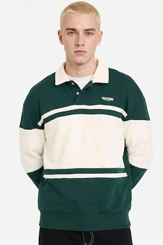 Defacto Boxy Fit Polo Yaka Sweatshirt F8657ax26spgn465 Yeşil-gn465