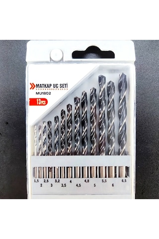 Matkap Uçları 13 Parça Profesyonel Set Metal Delme Matkap Ucu