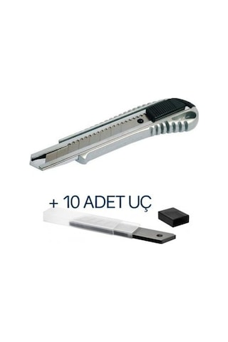 Metal Falçata Maket Bıçağı + 10 Adet Yedek Uç