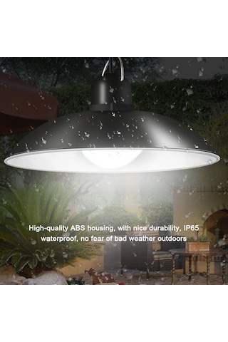 Symbee Güneş Enerjili Led Avize, İç-içe Kullanıma Uygun, 60 Led İkili Kafa, Uzaktan Kumanda, Beyaz Işık, Ip65 Su Geçirmez, Dahili Lityum Pil Beyaz Işık