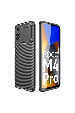 Xiaomi Poco M4 Pro 4G Kılıf Karbon Silikon Case Kapak
