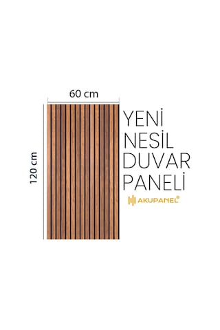 Akupanel 60x120 Cm Flex Ceviz Dekoratif Akustik Ahşap Duvar Paneli Ceviz