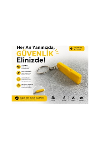 Esta3d Çok Amaçlı Deprem Ve Antrenör Düdüğü Sarı 2'li Set