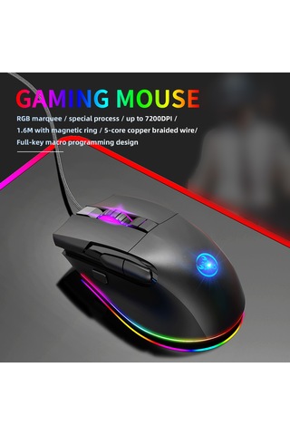 Wezone Oyun Klavye Ve Fare Seti - 7200 Dpı, Rgb Işık Efektleri, Ergonomik Tasarım, Makro Programlama, Çok Platform Desteği Diğer