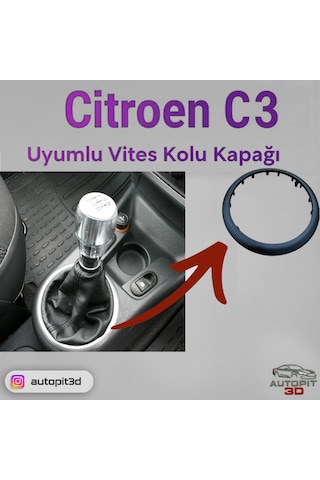 Autopit 3d Citroen C3 Uyumlu Vites Kolu Kapağı Citroen C3
